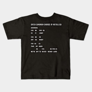 Enter Sandman Chords Lyrics Kids T-Shirt